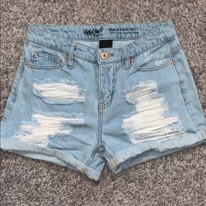 Blue jean shorts